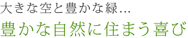 豊かな自然